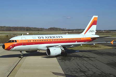 US Airways PSA heritage A319 W445