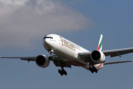 Emirates 777 LHR W445