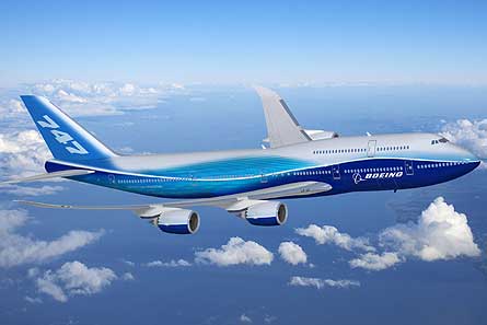 Boeing 747-8 in flight