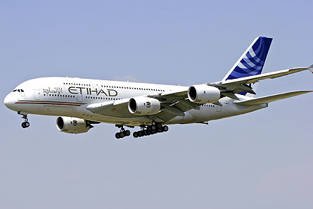 Airbus A380 MSN004 Etihad W445