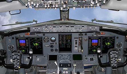 LCD 737 cockpit