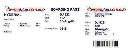 Al Kyder boarding pass W445