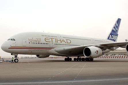 Etihad A380 W445