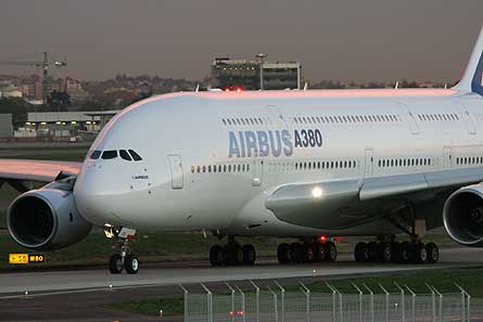 A380 route proving JHB W445