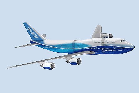 Boeing 747-8I with fuselage plugs