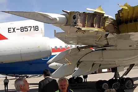 Tu-135 Kyrgyz damage