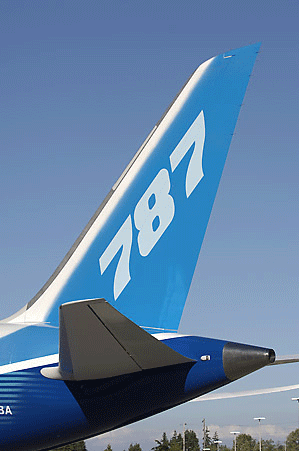 787 tail fin