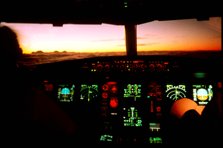 sunset cockpit
