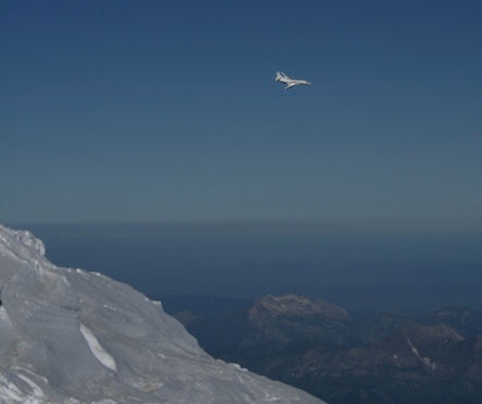 Dassault Falcon over Mt Blanc