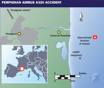 A320 crash location graphic