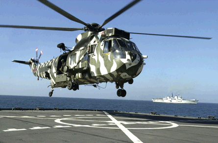 Royal Navy Sea King helicopter