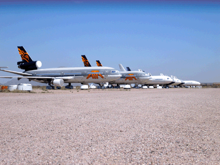 Parked Airliner fleet