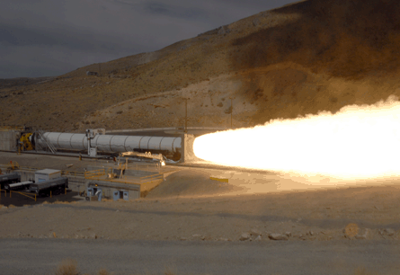Ares1 rocket test fire