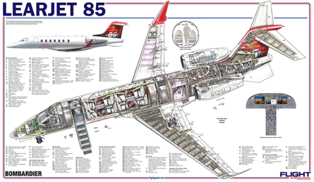 Bombardier Learjet 85 cutaway 445