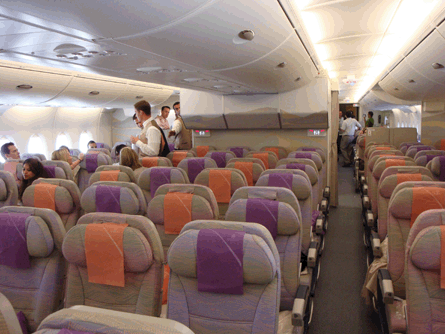 Emirates A380 economy cabin