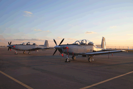 Iraqi air force T-6A trainers