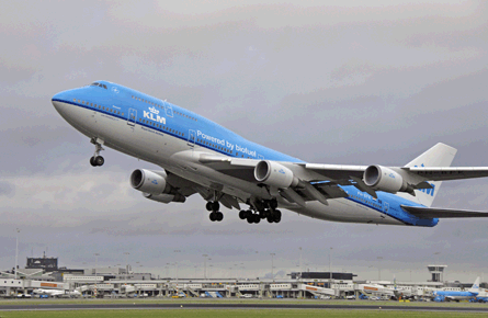 Biofuel powered KLM 747