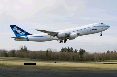 Boeing 747-8F first flight