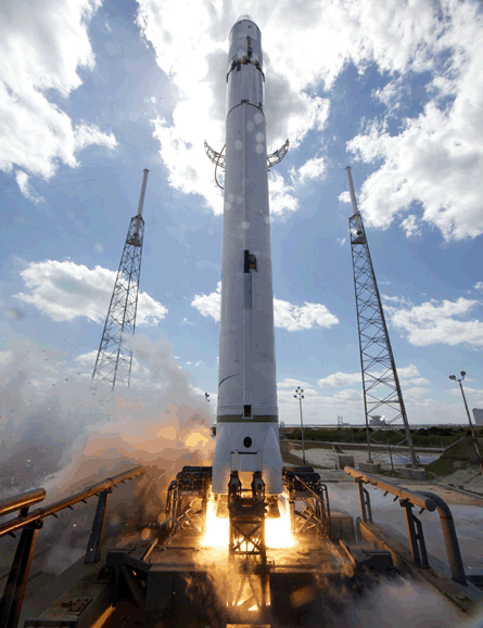 SpaceX Falcon 9 rocket test firing