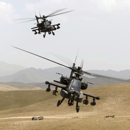 Royal Netherlands Air Force Apache helicopters