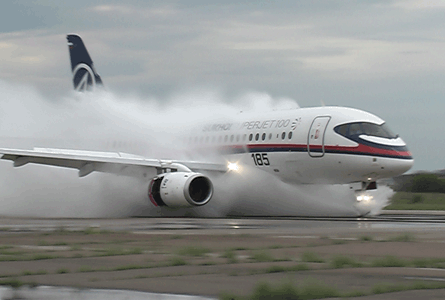 Sukhoi Superjet Water ingestion trials