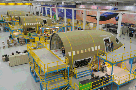 787 composite nose sections