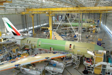A380 in final assembly line, ©Airbus