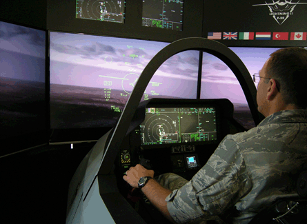 JSF simulator cockpit