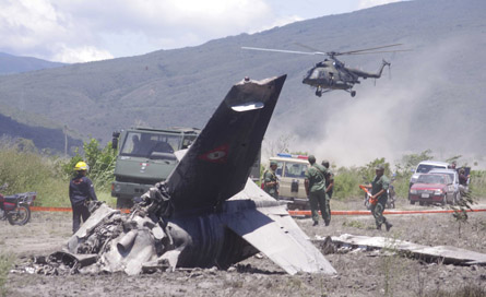 Venezuela K-8 crash 2 - Rex Features