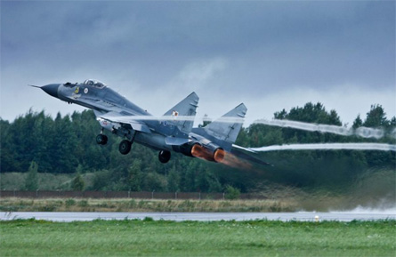 MiG-29 Siauliai launch - Polish air force