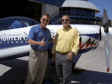 McNeace and Flight International test pilot Mike G