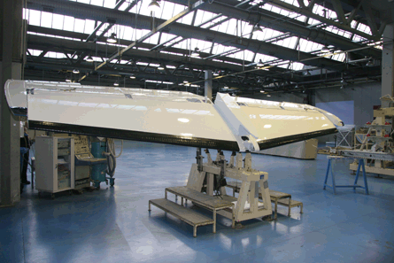ATR horizontal tailpalne under construction at Dem