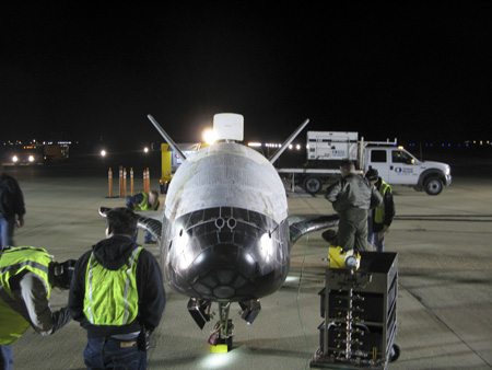 X-37B landing medium