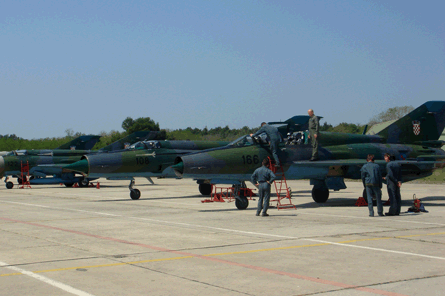 Croatian air force MiG-21s