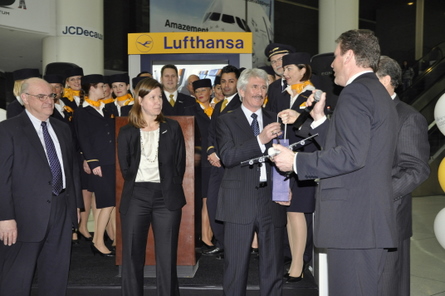 Lufthansa A380 press celebration