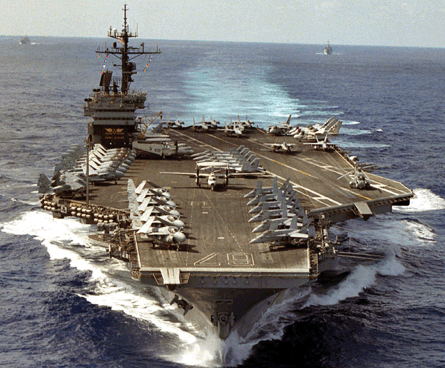 US Navy aircraft carrier