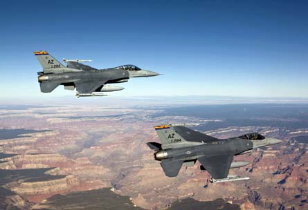 F-16s over the Grand Canyon