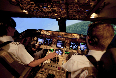 BA 747 simulator
