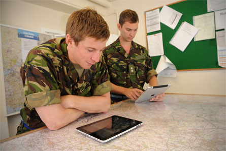 Students with iPads - Army Air Corps