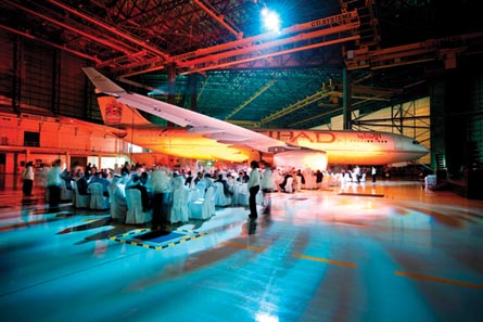 Etihad Plane in Hangar6, 