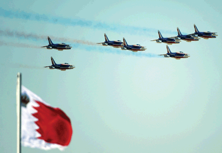 Bahrain air show fly past
