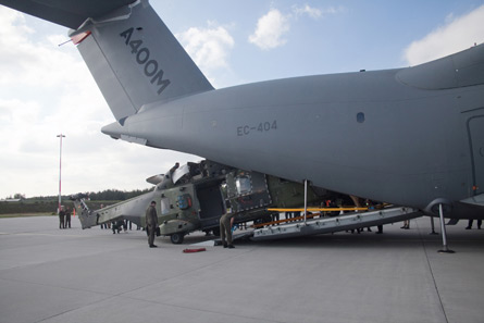 A400m helicopter cargo loading, 