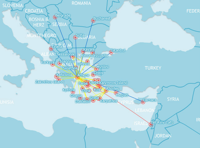 Olympic Air route map
