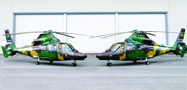 Bangladesh army AS365 pair - Eurocopter South East