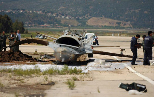Crashed F-16D 2005 - Rex Features