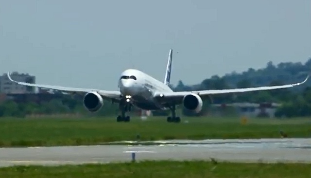 A350 lands maiden flight