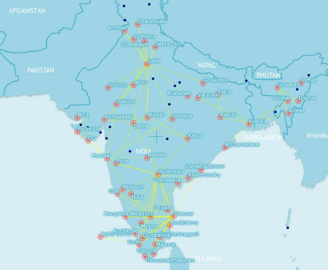 India turboprop routes
