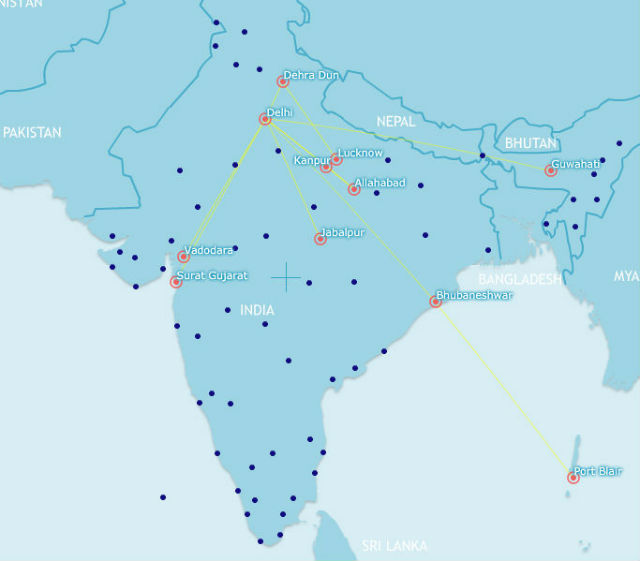 Regional jet routes India