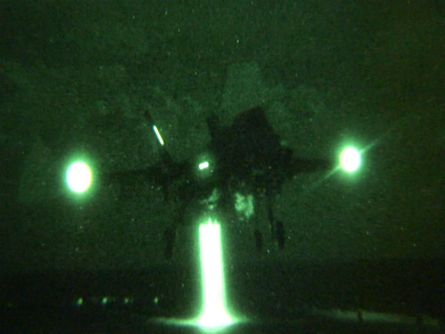 F-35B night landing ship