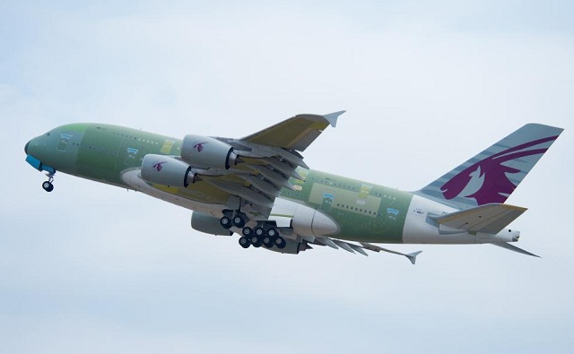 Qatar A380 first flight